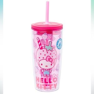 Silver buffalo Hello Kitty Pink Strawberry Tumbler 20 oz